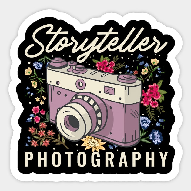 Storyteller Funny Photography Gift Sticker by CatRobot